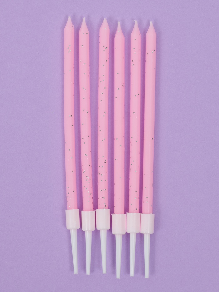 Свечи «Розовая вечеринка», 6 шт, розовые