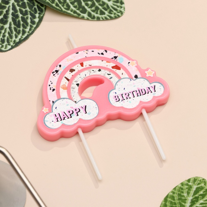 Свеча для торта «Воздушная радуга»