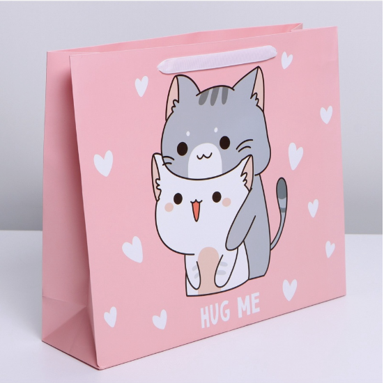 Пакет подарочный, «Киса», M 30 х 26 х 9 см