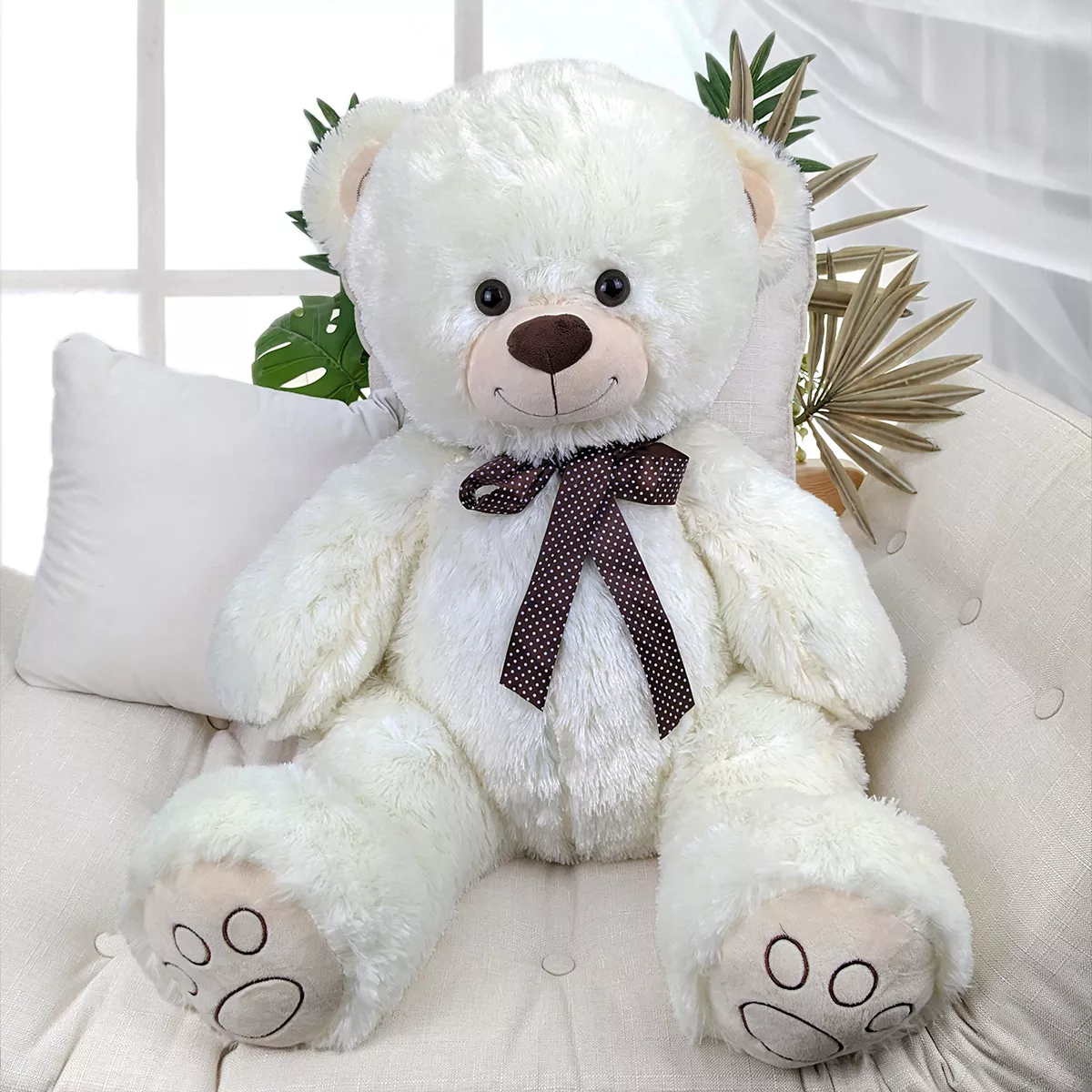 Мишка Георгий, 80 см (Молочный)