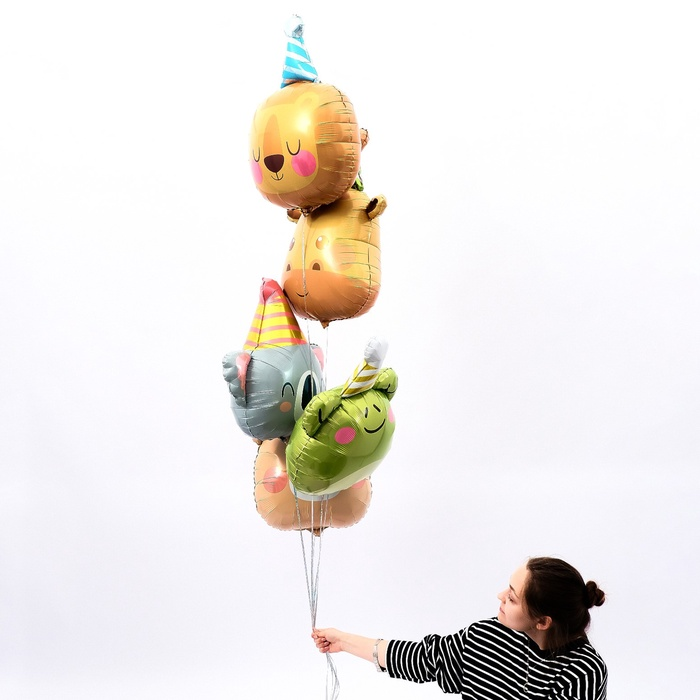 «Жираф именинник» 31" с гелием