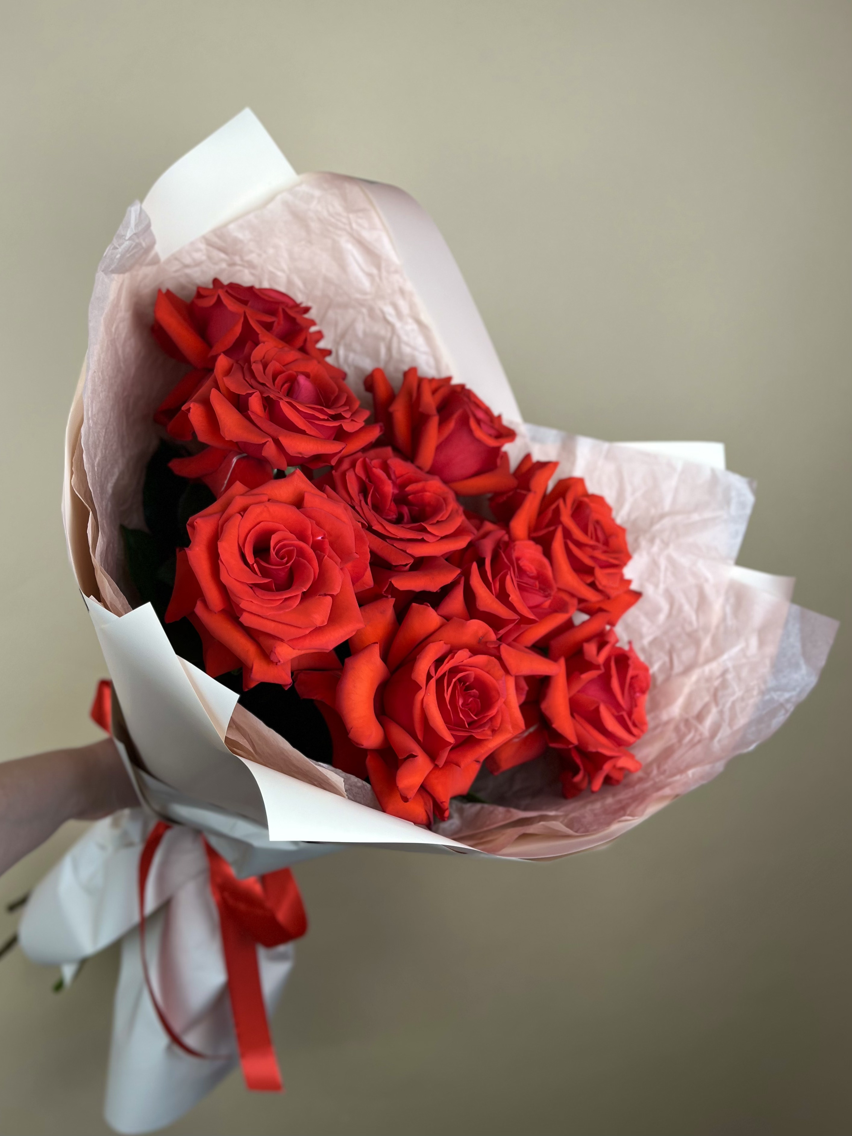 Французские красные розы (S)