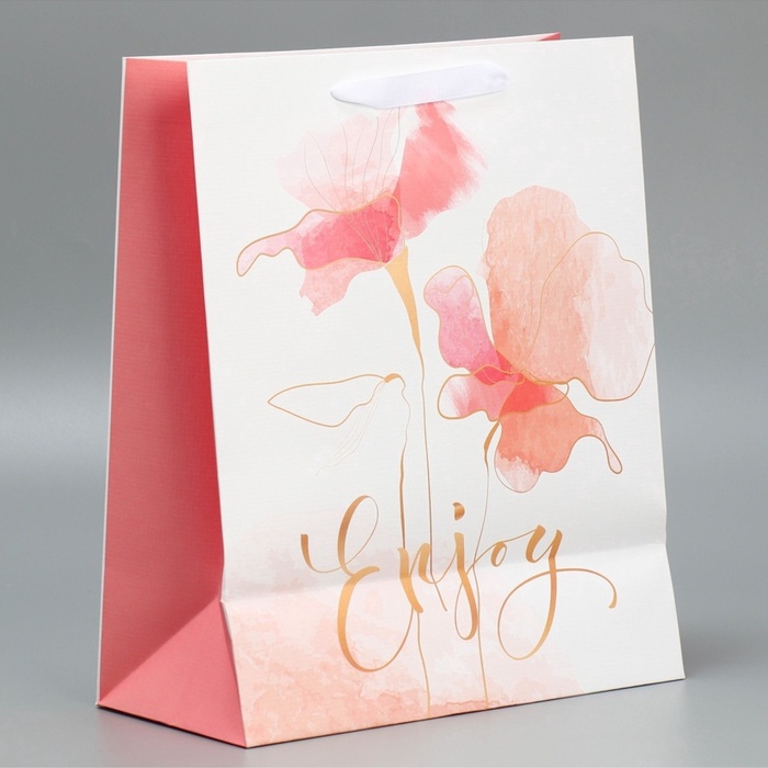 Пакет подарочный ламинированный, «Нежность», 25×30.5×12.5 см