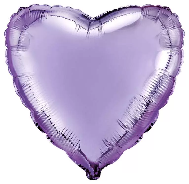 "Сердце сиреневое" 18" с гелием