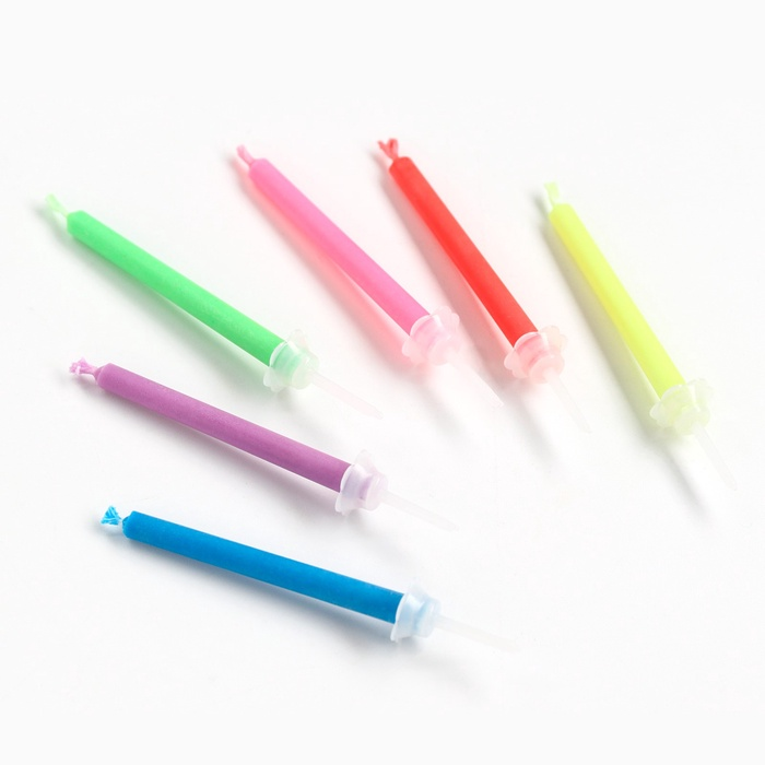 Свечи с цветным пламенем, 6 шт