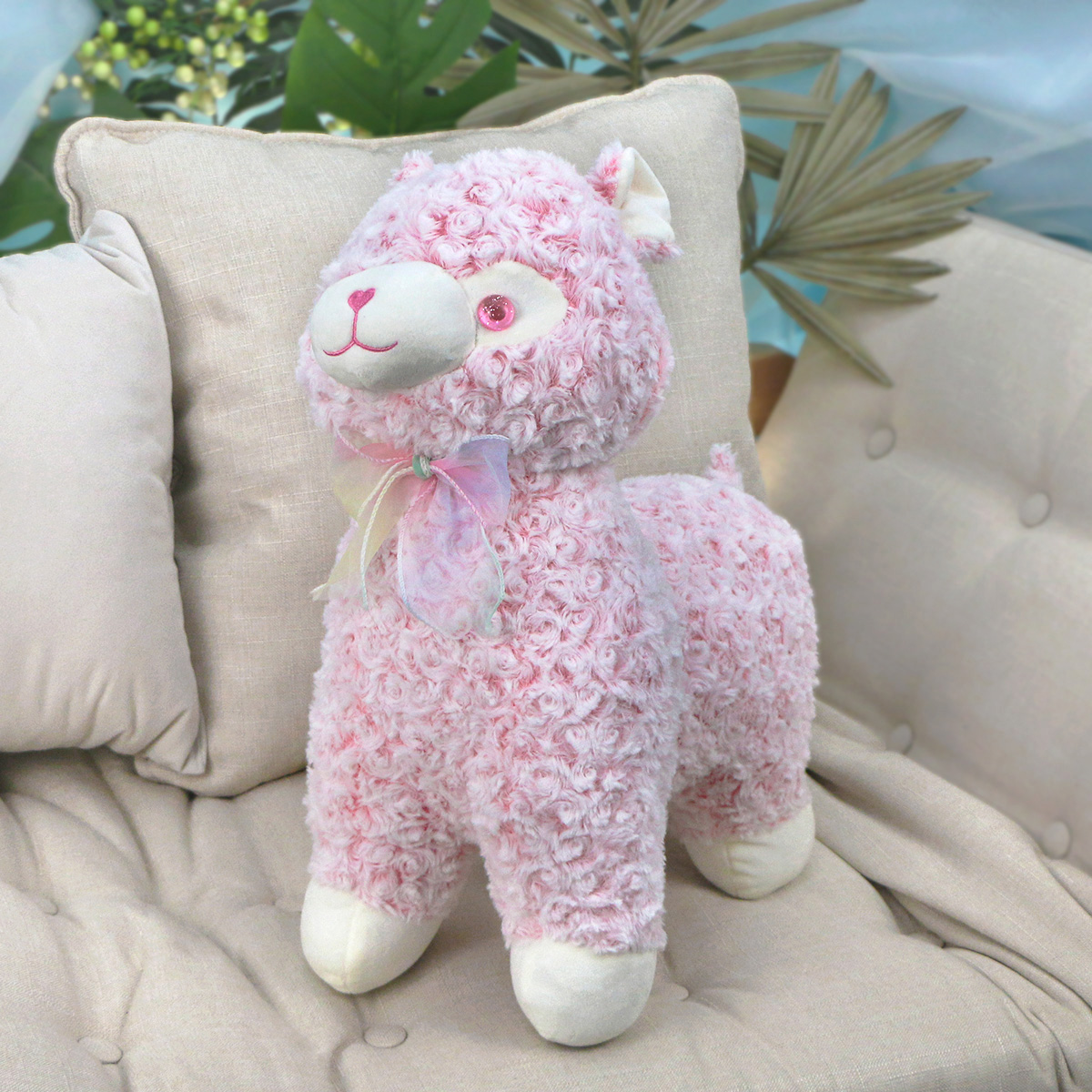 Альпака Алина, 47 см (Розовый)