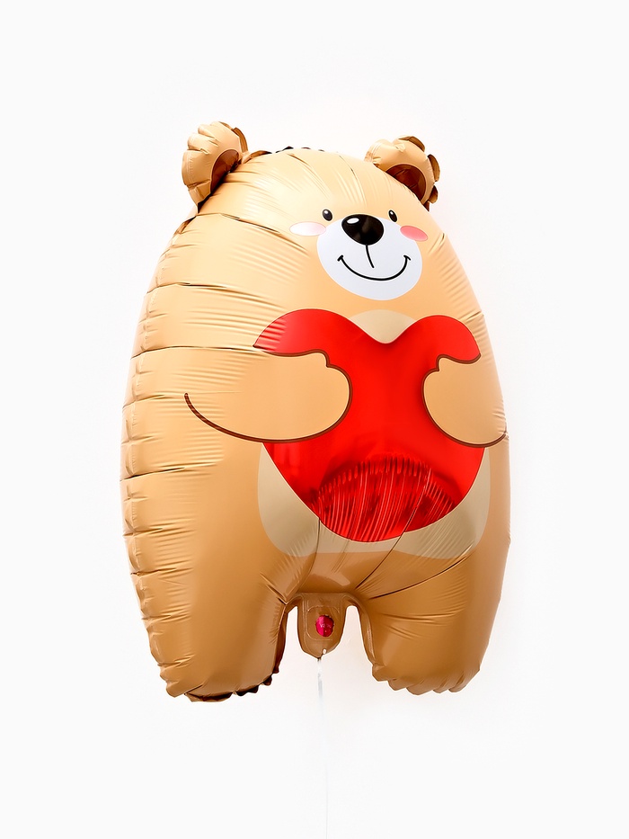 «Мишка с сердцем» 21" с гелием