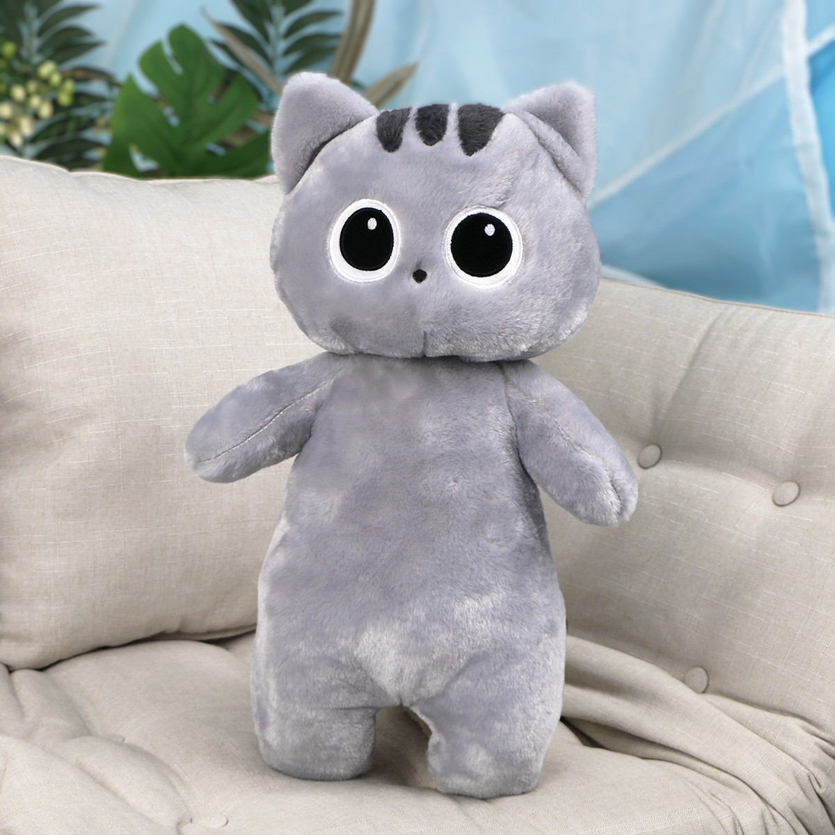 Кот Молчун, 30 см (Серый)