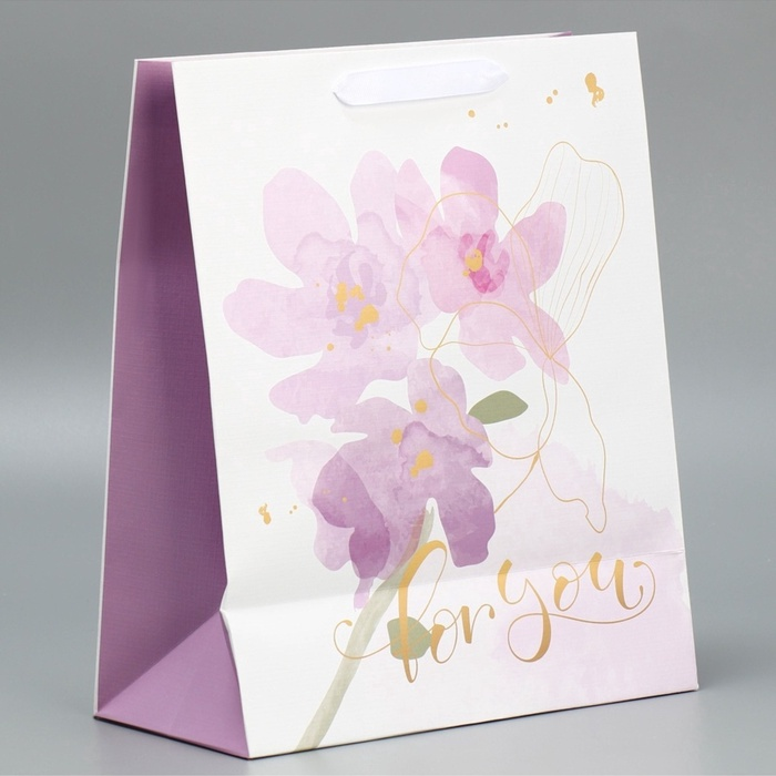 Пакет подарочный «Линии», 25×30.5×12.5 см