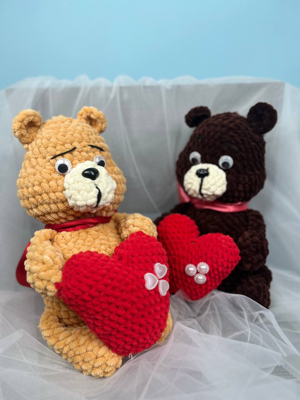 Мишка с сердцем (ручная работа)